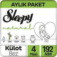 Sleepy Natural No:4 Maxi 192 Adet Külot Bebek Bezi