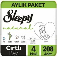 Sleepy Natural No:4 Maxi 208 Adet Bebek Bezi
