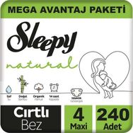 Sleepy Natural No:4 Maxi 240 Adet Bebek Bezi