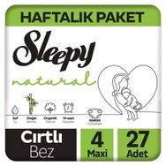 Sleepy Natural No:4 Maxi 27 Adet Bebek Bezi