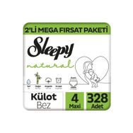 Sleepy Natural No:4 Maxi 328 Adet Külot Bebek Bezi