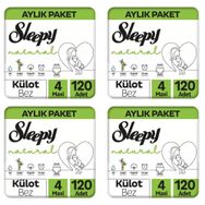 Sleepy Natural No:4 Maxi 480 Adet Külot Bebek Bezi