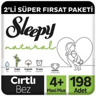 Sleepy Natural No:4+ Maxi Plus 198 Adet Bebek Bezi