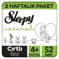 Sleepy Natural No:4+ Maxi Plus 52 Adet Bebek Bezi