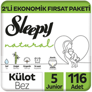 Sleepy Natural No:5 Junior 116 Adet Külot Bebek Bezi