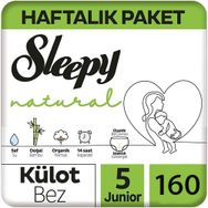 Sleepy Natural No:5 Junior 160 Adet Külot Bebek Bezi