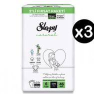 Sleepy Natural No:6 XLarge 138 Adet Bebek Bezi