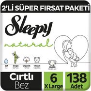 Sleepy Natural No:6 XLarge 138 Adet Bebek Bezi