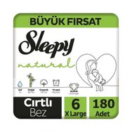 Sleepy Natural No:6 XLarge 180 Adet Bebek Bezi
