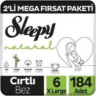 Sleepy Natural No:6 XLarge 184 Adet Bebek Bezi