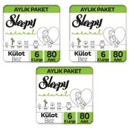 Sleepy Natural No:6 XLarge 240 Adet Külot Bebek Bezi