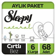 Sleepy Natural No:6 XLarge 68 Adet Bebek Bezi