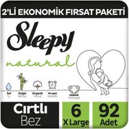 Sleepy Natural No:6 XLarge 92 Adet Bebek Bezi