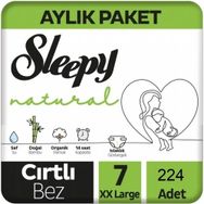 Sleepy Natural No:7 XXLarge 224 Adet Bebek Bezi