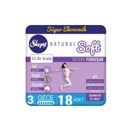 Sleepy Natural Soft Ekstra Yumuşak Gece 18'li Ped
