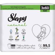 Sleepy Natural Yenidoğan 60 Yaprak 3'lü Islak Mendil