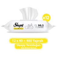Sleepy Yenidoğan 12x40 Adet Islak Mendil