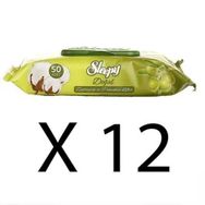 Sleepy Zeytinyağı ve Pamuksu Lifler 50x12'li 600 Yaprak Islak Havlu
