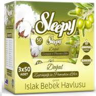 Sleepy Zeytinyağı ve Pamuksu Lifler 50x24'lü 1200 Yaprak Islak Havlu