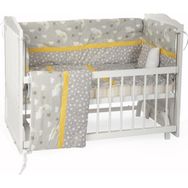 Sluupy Gri Yıldızlı Figürlü 60x120 cm Bebek Uyku Seti