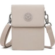 Smart Bags 3173 Küçük Krinkıl Kumaş Bej Telefonluk Kadın Çantası