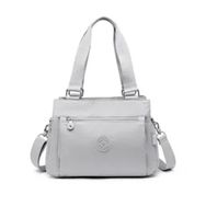 Smart Bags SMB1125 Açık Gri Kumaş Krinkıl Kadın Omuz Çantası