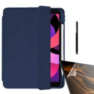 Smcase Apple iPad Air 10.9 2022 5. Nesil Standli Kalem Bölmeli Arkasi Seffaf NT22 Nano Kalem Kılıf