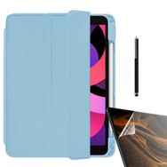 Smcase Apple iPad Pro 12.9 2020 4. Nesil Standli Kalem Bolmeli Arkasi Seffaf NT22 Nano Kalem Kılıf