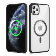 Smcase Apple iPhone 11 Pro Wireless Şarj Özellikli Ege Transparan Silikon Cep Telefonu Kılıfı