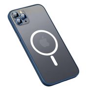 Smcase Apple iPhone 12 Pro Max Lens Korumalı Hassas Tuş Mat Yüzey Mokka Tacsafe Cep Telefonu Kılıfı
