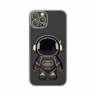 Smcase Apple iPhone 12 Pro Standlı Kamera Korumalı Astronot Silikon Cep Telefonu Kılıfı
