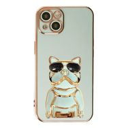 Smcase Apple iPhone 13 Mini Standlı Kamera Korumalı Bulldog Silikon Cep Telefonu Kılıfı