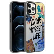 Smcase Apple iPhone 13 Pro Dragon Serisi Desenli Sert Kapak Cep Telefonu Kılıfı