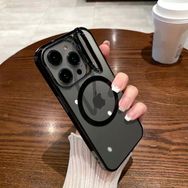 Smcase Apple iPhone 14 Pro Kamera Korumalı Standlı Magsafeli Cam Kapak Cep Telefonu Kılıfı