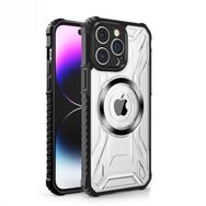Smcase Apple iPhone 14 Pro Max Magsafe Özellikli Double Sided Non Slip PC TPU Prag Kapak Cep Telefonu Kılıfı