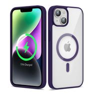 Smcase Apple iPhone 14 Wireless Şarj Özellikli Ege Transparan Silikon Cep Telefonu Kılıfı