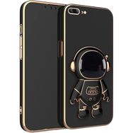 Smcase Apple iPhone 7 Plus Standlı Kamera Korumalı Astronot Silikon Cep Telefonu Kılıfı