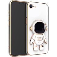 Smcase Apple iPhone 7 Standlı Kamera Korumalı Astronot Silikon Cep Telefonu Kılıfı