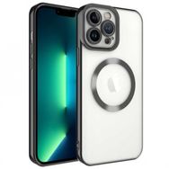 Smcase iPhone 13 Pro Max Gold Kamera Korumalı Manyetik Wiriless Destekli Lazer Setro Silikon Wiriless Şarj Aleti Cep Telefonu Kılıfı