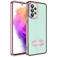 Smcase Samsung Galaxy A33 5G Kamera Korumalı Omega Lazer Silikon Gold Cep Telefonu Kılıfı
