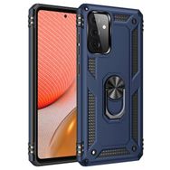 Smcase Samsung Galaxy A72 Vega Yüzüklü Tank Kapak Nano Gümüş Cep Telefonu Kılıfı