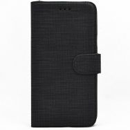 Smcase Samsung Galaxy A73 Kumaş Spor Standlı Cüzdan Siyah Cep Telefonu Kılıfı