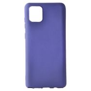 Smcase Samsung Galaxy A91 Lüks Mat Silikon Tam Kapatan Lacivert Cep Telefonu Kılıfı