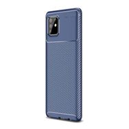 Smcase Samsung Galaxy A91 Negro Karbon Dokulu Silikon Nano Siyah Cep Telefonu Kılıfı