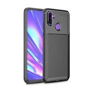 Smcase Samsung Galaxy M11 Negro Karbon Silikon Tam Kapatan Siyah Cep Telefonu Kılıfı