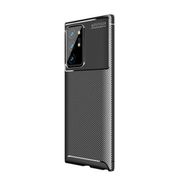 Smcase Samsung Galaxy Note 20 Ultra Negro Karbon Dokulu Silikon Tam Kapatan Nano Siyah Cep Telefonu Kılıfı