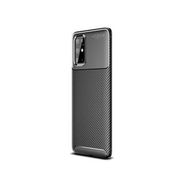 Smcase Samsung Galaxy S20 Plus Negro Karbon Silikon Tam Kapatan Siyah Cep Telefonu Kılıfı