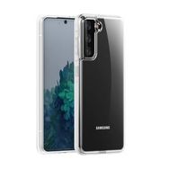 Smcase Samsung Galaxy S21 5G Coss Hybrid Sert Silikon Nano Şeffaf Cep Telefonu Kılıfı