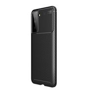 Smcase Samsung Galaxy S21 5G Karbon Dokulu Negro Silikon Nano Siyah Cep Telefonu Kılıfı