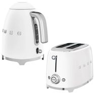 Smeg 6244211962236 Beyaz Kettle ve 1x2 Ekmek Kızartma Makinesi Seti